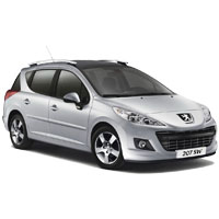 Багажники для Peugeot 207 5дв. Универсал 2007-нв (рейлинги)